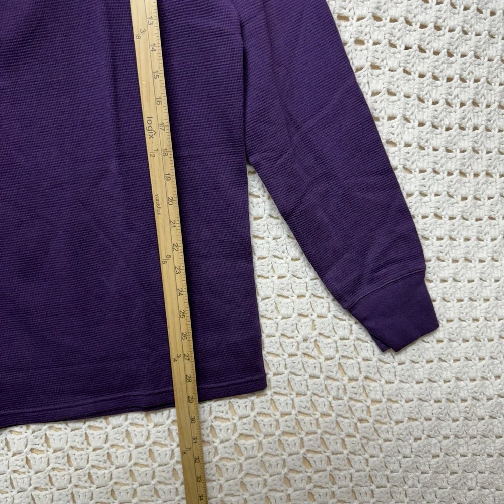 Polo Ralph Lauren Shirt Mens Sz L Purple Heather Thermal Waffle Knit 100%Cotton